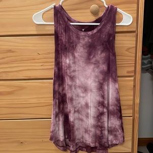 Maroon and white tie dye soft and sexy American Eagle tank top size medium.